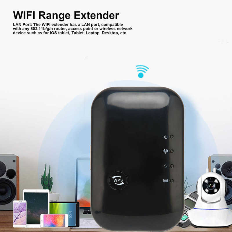 „Wifi Extender“ 360 laipsnių belaidis aprėptis 300 Mbp 2,4 GHz LAN prievado 2 režimų kištuko dizaino WIFI kartotuvas nešiojamam kompiuteriui 100–240 V