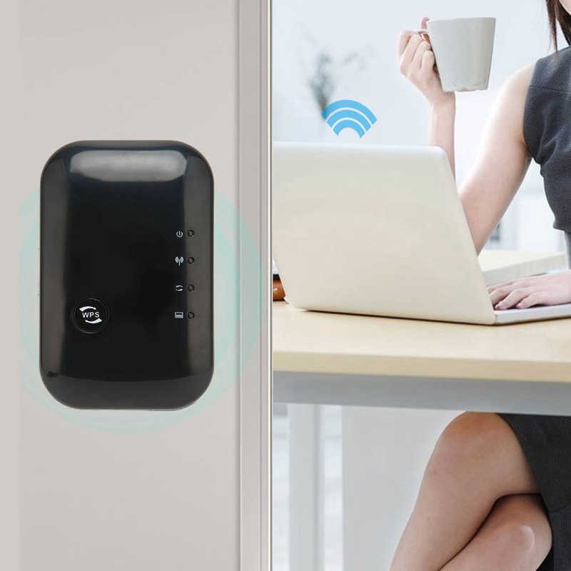 „Wifi Extender“ 360 laipsnių belaidis aprėptis 300 Mbp 2,4 GHz LAN prievado 2 režimų kištuko dizaino WIFI kartotuvas nešiojamam kompiuteriui 100–240 V