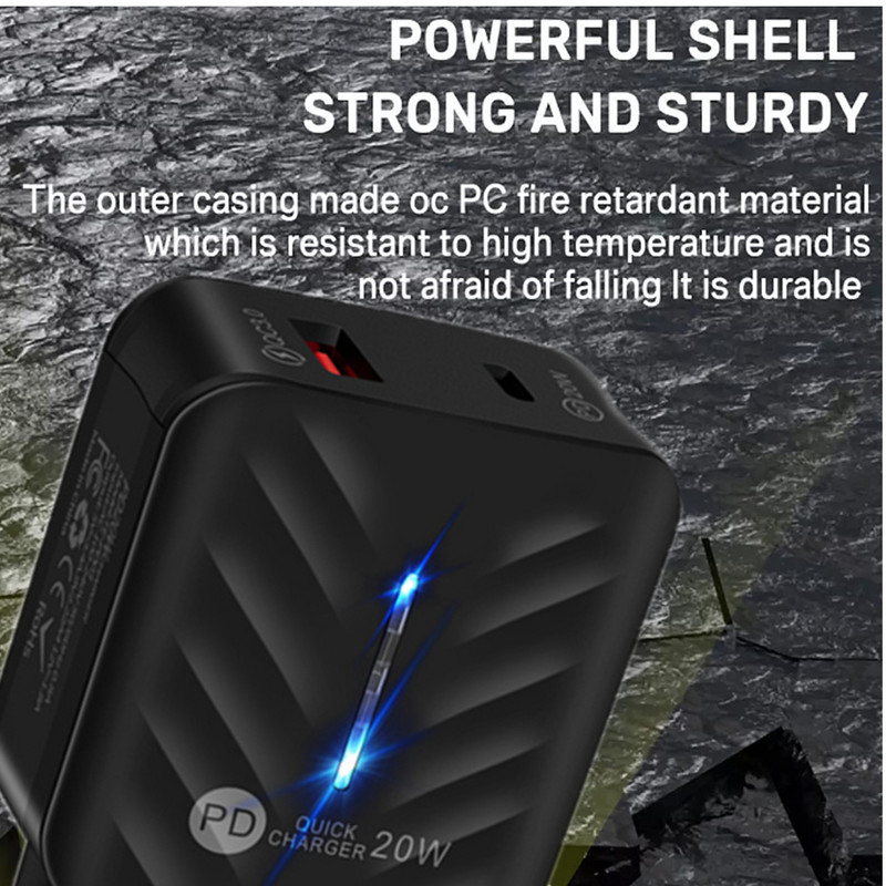 Φορτιστής USB 20W PD QC Γρήγορος φορτιστής τηλεφώνου για iPhone 13 pro max 12 11 Pro Max X Xs Xr 7 AirPods iPad Huawei Xiaomi LG Samsung