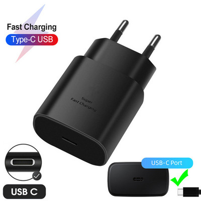 Γρήγορη φόρτιση 25W PD Super γρήγορη φόρτιση για Samsung Galaxy S22 S21 S20 FE S10 Note 20 10 A12 A52 A53 Φορτιστής τηλεφώνου 5G Carregador