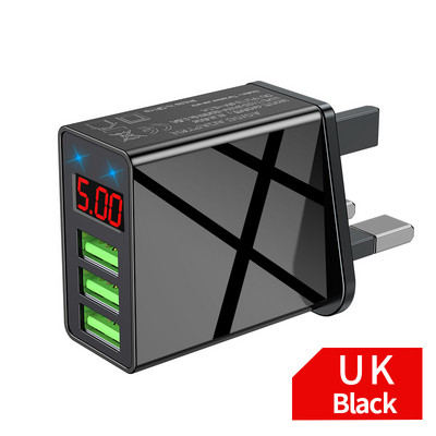 Încărcător USB 5V 3.1A pentru tableta Samsung S10 S9 3 Încărcare rapidă USB Afișaj digital Adaptor încărcător telefon de perete pentru încărcător iPhone