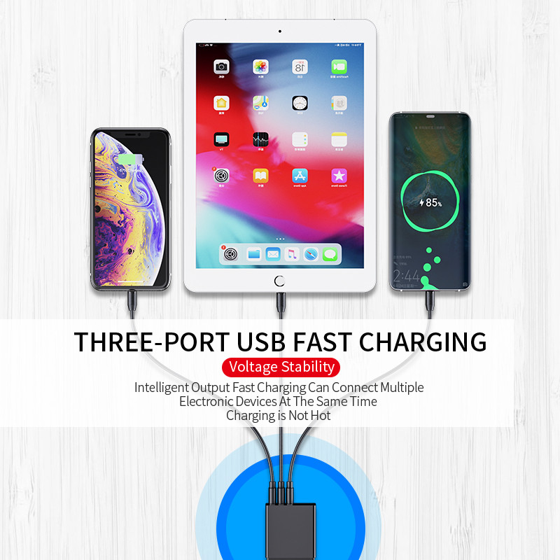 5V 3.1A USB punjač za Samsung S10 S9 tablet 3 USB brzo punjenje digitalnog zaslona zidni telefon punjač adapter za iPhone punjač