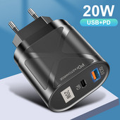 PD20W Tip C QC3.0 USB Telefon mobil Adaptor pentru cap de încărcare rapidă Încărcătoare USB de perete pentru Iphone 13 12 Promax Samsung S22 S21