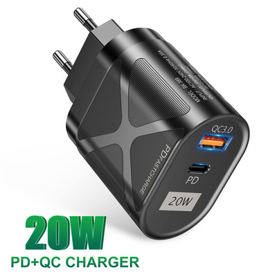 PD20W Tip C QC3.0 USB Telefon mobil Adaptor pentru cap de încărcare rapidă Încărcătoare USB de perete pentru Iphone 13 12 Promax Samsung S22 S21