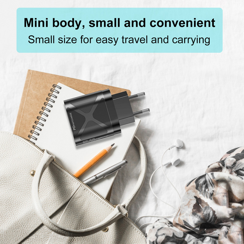 PD20W Type C QC3.0 USB mobilni telefon Adapter za glavu za brzo punjenje Zidno napajanje USB punjači za Iphone 13 12 Promax Samsung S22 S21