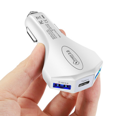 Încărcare mașină USB cu 3 porturi 48W rapidă 7A Mini încărcare rapidă pentru iPhone 13 12 Pro Adaptor încărcător pentru telefon mobil Xiaomi Huawei în mașină