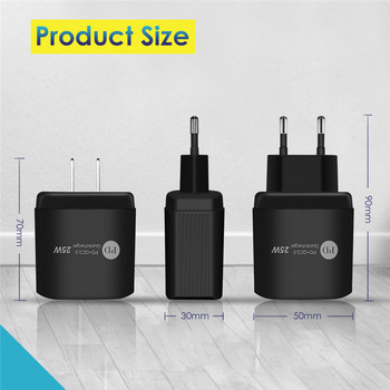 Φορτιστής USB C 25W Φορτιστής γρήγορης φόρτισης 2 θυρών Τύπος C Φορτιστής κινητού τηλεφώνου Προσαρμογέας PD για Samsung Xiaomi iPhone Oneplus 10 pro