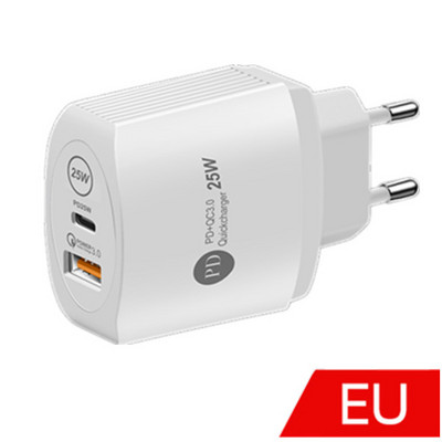 Încărcător USB C 25W Încărcător de încărcare rapidă 2 porturi Tip C Încărcător pentru telefon mobil Adaptor PD pentru Samsung Xiaomi iPhone Oneplus 10 pro