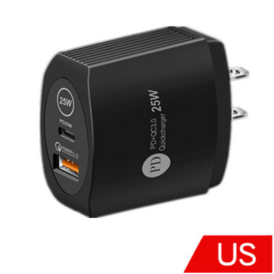 Încărcător USB C 25W Încărcător de încărcare rapidă 2 porturi Tip C Încărcător pentru telefon mobil Adaptor PD pentru Samsung Xiaomi iPhone Oneplus 10 pro
