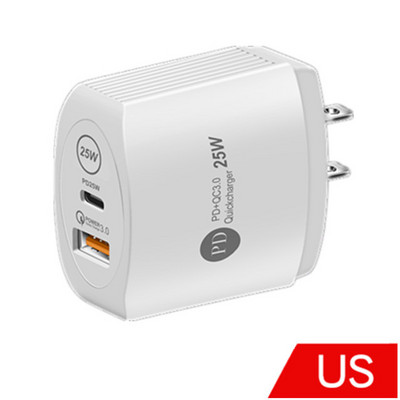 Încărcător USB C 25W Încărcător de încărcare rapidă 2 porturi Tip C Încărcător pentru telefon mobil Adaptor PD pentru Samsung Xiaomi iPhone Oneplus 10 pro