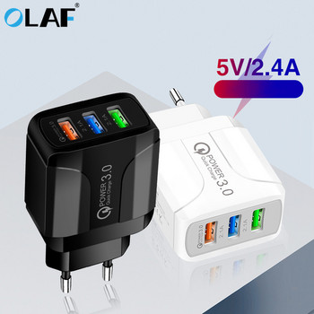 Olaf QC3.0 USB зарядно Quick Charge 3.0 Адаптер за бързо зареждане на мобилен телефон за iphone Samsung Универсално преносимо зарядно за стена