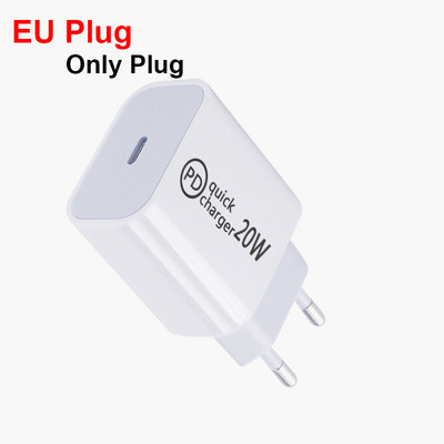 Nou încărcător PD de 20W pentru Iphone 13 12 Cablu USB-C Adaptor de alimentare Încărcător UK/SUA/UE Încărcător rapid pentru telefon inteligent pentru Samsung S10 C2C