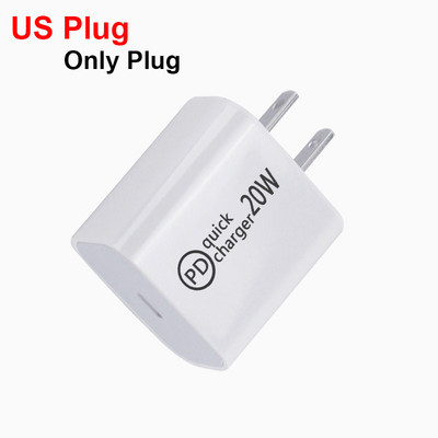 Nou încărcător PD de 20W pentru Iphone 13 12 Cablu USB-C Adaptor de alimentare Încărcător UK/SUA/UE Încărcător rapid pentru telefon inteligent pentru Samsung S10 C2C
