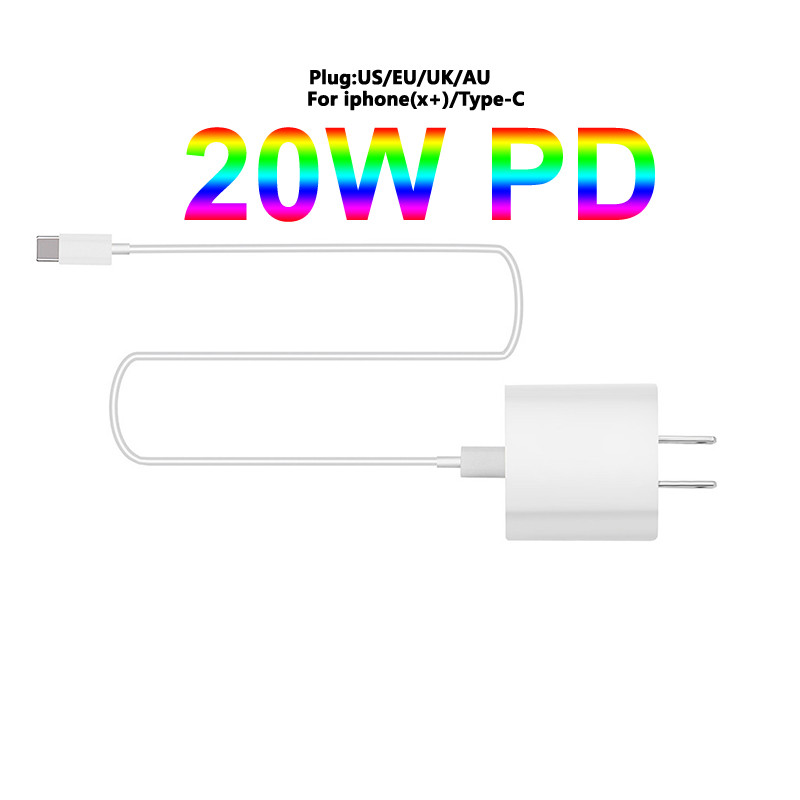 Νέος φορτιστής PD 20W για Iphone 13 12 Καλώδιο USB-C Φορτιστής προσαρμογέα τροφοδοσίας UK/ΗΠΑ/ΕΕ Φορτιστής έξυπνου τηλεφώνου για Samsung S10 C2C