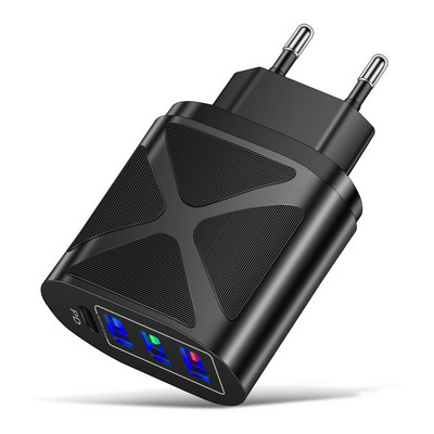 48W 3 porturi Încărcătoare USB + încărcător tip C PD Încărcare rapidă pentru iphone 13 12 Pro Huawei Xiaomi Adaptor încărcător telefon portabil