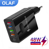 Încărcător Olaf 48W USB C 5 porturi QC 3.0 Tip C Adaptor de perete USB de încărcare rapidă pentru IPhone 13 Xiaomi Samsung PD Încărcător rapid de telefon