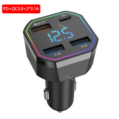 Încărcător auto USB PD 66W Adaptor pentru telefon USB tip C Încărcare rapidă pentru mașină pentru iPhone 13 Pro Xiaomi Huawei Samsung Încărcător rapid pentru mașină