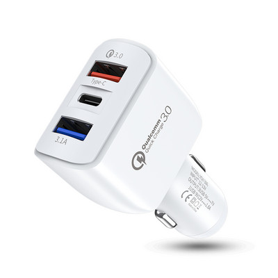 Încărcător auto PD 20W Încărcător telefon auto USB tip C Încărcare rapidă în mașină Adaptor USB-C pentru mobil Xiaomi Note 11 iPhone 13 12 QC 3.0