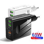 Încărcare rapidă 3.0 65W PD USB tip C încărcător pentru iPhone 14 13 12 Pro max 5 porturi Adaptor încărcător telefon pentru Samsung Xiaomi Huawei