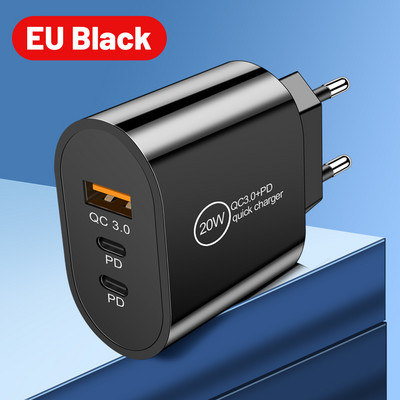 Încărcător rapid PD 20W Încărcător de perete Usb C pentru încărcător Xiaomi Samsung Telefon mobil pentru Iphone 12 13 14Pro QC 3.0 Adaptor pentru telefoane mobile