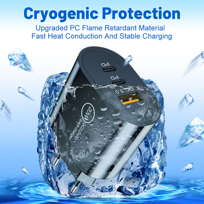 PD 20W brzi punjač Usb C zidni punjač za Xiaomi Samsung punjač za mobitele za Iphone 12 13 14Pro QC 3.0 adapter za mobilne telefone