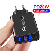 Încărcător USB PD 20W Încărcare rapidă QC 3.0 Adaptor pentru încărcător de perete telefon rapid pentru IPhone 13 12 Pro IPad Huawei Xiaomi Samsung
