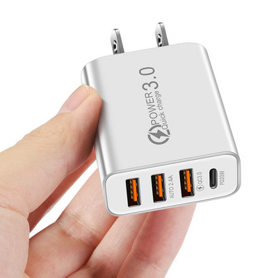 Încărcător USB PD 20W Încărcare rapidă QC 3.0 Adaptor pentru încărcător de perete telefon rapid pentru IPhone 13 12 Pro IPad Huawei Xiaomi Samsung