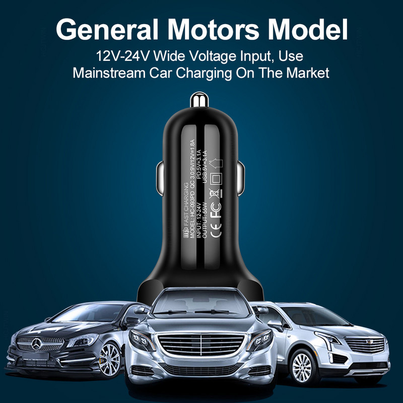 Φορτιστής αυτοκινήτου USB Type C Γρήγορη φόρτιση Προσαρμογέας τηλεφώνου αυτοκινήτου USB PD σε αυτοκίνητο για iPhone 13 Pro Xiaomi Huawei Samsung Car Quick Charger