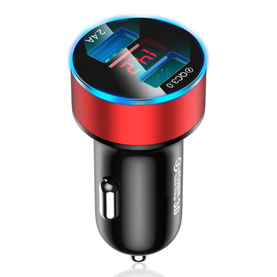 Lovebay 15A 5 porturi USB încărcare auto Mini LED Încărcare rapidă pentru iPhone 12 Xiaomi Huawei Adaptor încărcător pentru telefon mobil în tabletă auto