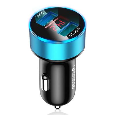 Lovebay 15A 5 porturi USB încărcare auto Mini LED Încărcare rapidă pentru iPhone 12 Xiaomi Huawei Adaptor încărcător pentru telefon mobil în tabletă auto