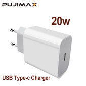 PUJIMAX Nou 20W PD QC Încărcător rapid US/EU Plug Adaptor de încărcare pentru telefon inteligent USB-C pentru Iphone 13 Pro IPad Samsung S10 Xiaomi