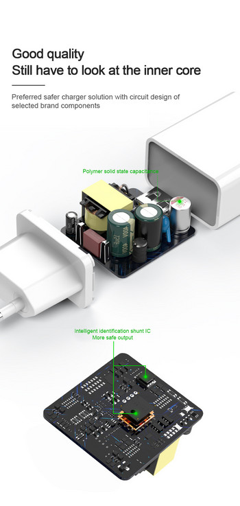 PUJIMAX Ново 20W PD QC бързо зарядно устройство US/EU Plug Адаптер за зареждане на смарт телефон USB-C за Iphone 13 Pro IPad Samsung S10 Xiaomi