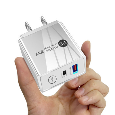Încărcător USB Tutew Fast PD 20W, încărcare rapidă QC 3.0, Adaptor încărcător de perete pentru telefon pentru iPhone 13 12 Pro iPad Huawei Xiaomi Samsung