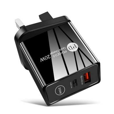 Încărcător USB Tutew Fast PD 20W, încărcare rapidă QC 3.0, Adaptor încărcător de perete pentru telefon pentru iPhone 13 12 Pro iPad Huawei Xiaomi Samsung