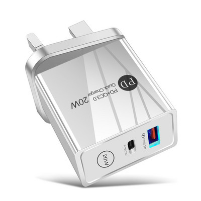 Încărcător USB Tutew Fast PD 20W, încărcare rapidă QC 3.0, Adaptor încărcător de perete pentru telefon pentru iPhone 13 12 Pro iPad Huawei Xiaomi Samsung