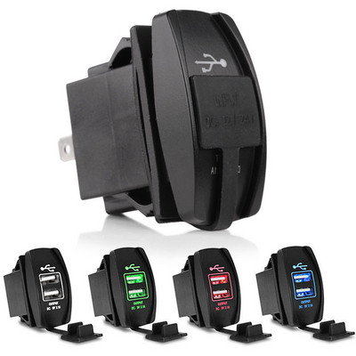 5V 3.1A universalus automobilinis įkroviklis, atsparus vandeniui, du USB prievadai, automatinis adapteris, dulkėms atsparus telefono įkroviklis, skirtas iphone Samsung Xiaomi Redmi