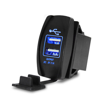 5V 3.1A Încărcător universal pentru mașină, rezistent la apă, porturi USB duale, adaptor automat, încărcător pentru telefon rezistent la praf pentru iphone Samsung Xiaomi Redmi