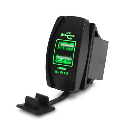 5V 3.1A Încărcător universal pentru mașină, rezistent la apă, porturi USB duale, adaptor automat, încărcător pentru telefon rezistent la praf pentru iphone Samsung Xiaomi Redmi