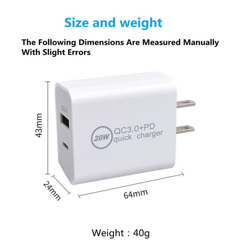 PD+Quick Charge 3.0 za iPhone punjač zidni brzo punjenje za Samsung S21 S20 utikač Xiaomi Huawei punjači za mobitele adapter