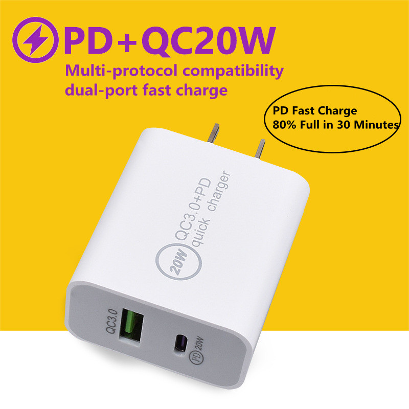 PD+Quick Charge 3.0 za iPhone punjač zidni brzo punjenje za Samsung S21 S20 utikač Xiaomi Huawei punjači za mobitele adapter