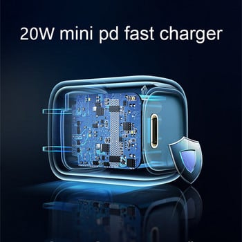 Φορητός φορτιστής 20W USB C Tpye C Γρήγορη φόρτιση για αέρα/iPhone 13 Xiaomi Huawei Samsung QC 3.0 Προσαρμογέας φορτιστή κινητού τηλεφώνου PD