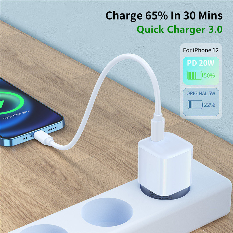 Prijenosni 20W USB C punjač Tpye C brzo punjenje za Air/iPhone 13 Xiaomi Huawei Samsung QC 3.0 mobilni telefon PD adapter za punjenje