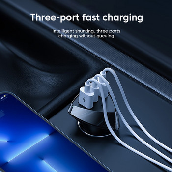 58W PD зарядно за кола Бързо зарядно устройство 4.0 QC3.0 Type C Адаптер за бързо зареждане на телефон за кола за iPhone 14 13 Pro Huawei Xiaomi Samsung