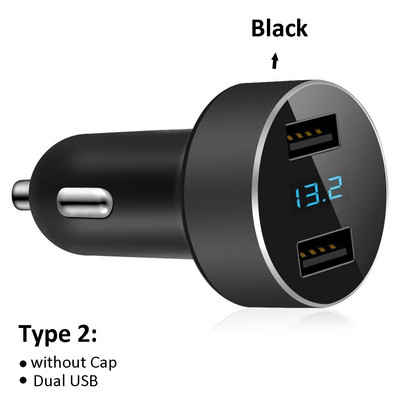 Priză brichetă auto Încărcător USB dublu pentru telefon mobil Adaptor priză universală cu încărcător de capac