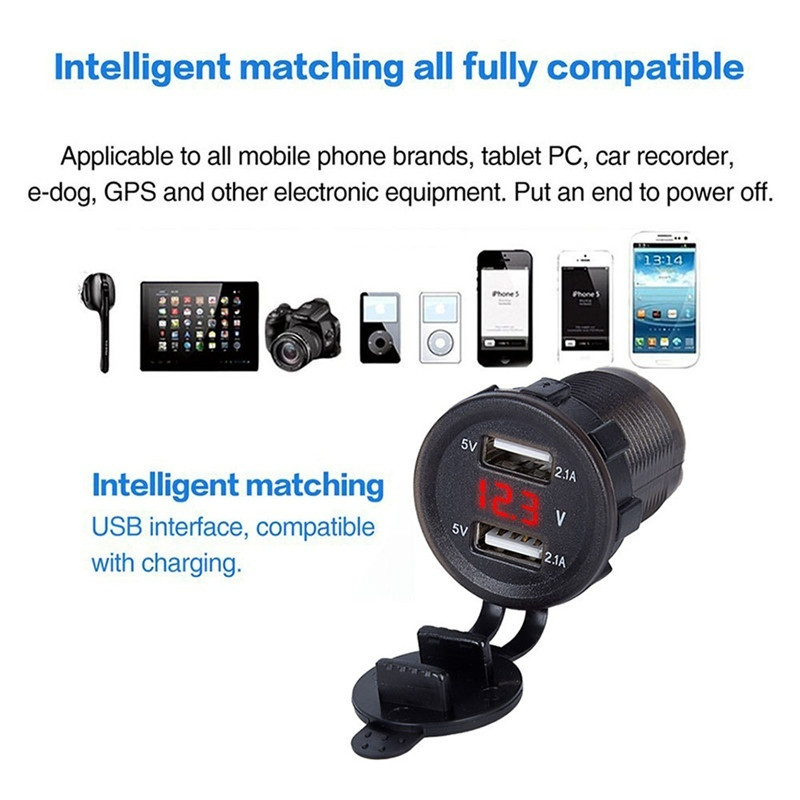 Υποδοχή αναπτήρα αυτοκινήτου Διπλός φορτιστής USB για κινητό τηλέφωνο Universal Socket Adapter με κάλυμμα φορτιστή
