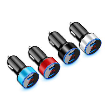 Διπλό USB LED Voltmeter Φορτιστής αυτοκινήτου QC3.0 Προσαρμογέας Αναπτήρας 5V 3.1A για όλους τους τύπους κινητών τηλεφώνων Γρήγορη φόρτιση