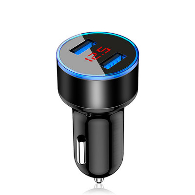 Voltmetru dublu USB LED Încărcător auto Adaptor QC3.0 Brichetă 5V 3.1A pentru toate tipurile de telefoane mobile Încărcare rapidă