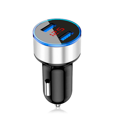 Voltmetru dublu USB LED Încărcător auto Adaptor QC3.0 Brichetă 5V 3.1A pentru toate tipurile de telefoane mobile Încărcare rapidă