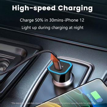 Για iphone 25w PD USB φορτιστής αυτοκινήτου Super γρήγορη φόρτιση Καλωδιακός προσαρμογέας τηλεφώνου τύπου C για Samsung S22 Ultra S21 Galaxy A53 A52s A22 5G