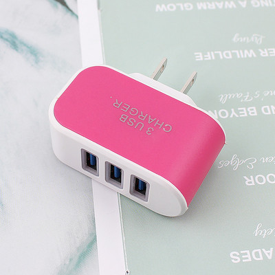 3 porturi 5V 2A Încărcător USB Adaptor de curent pentru telefon de perete de călătorie pentru iPhone 14 13 Xiaomi 12 Samsung Huawei Priza portabilă UE SUA
